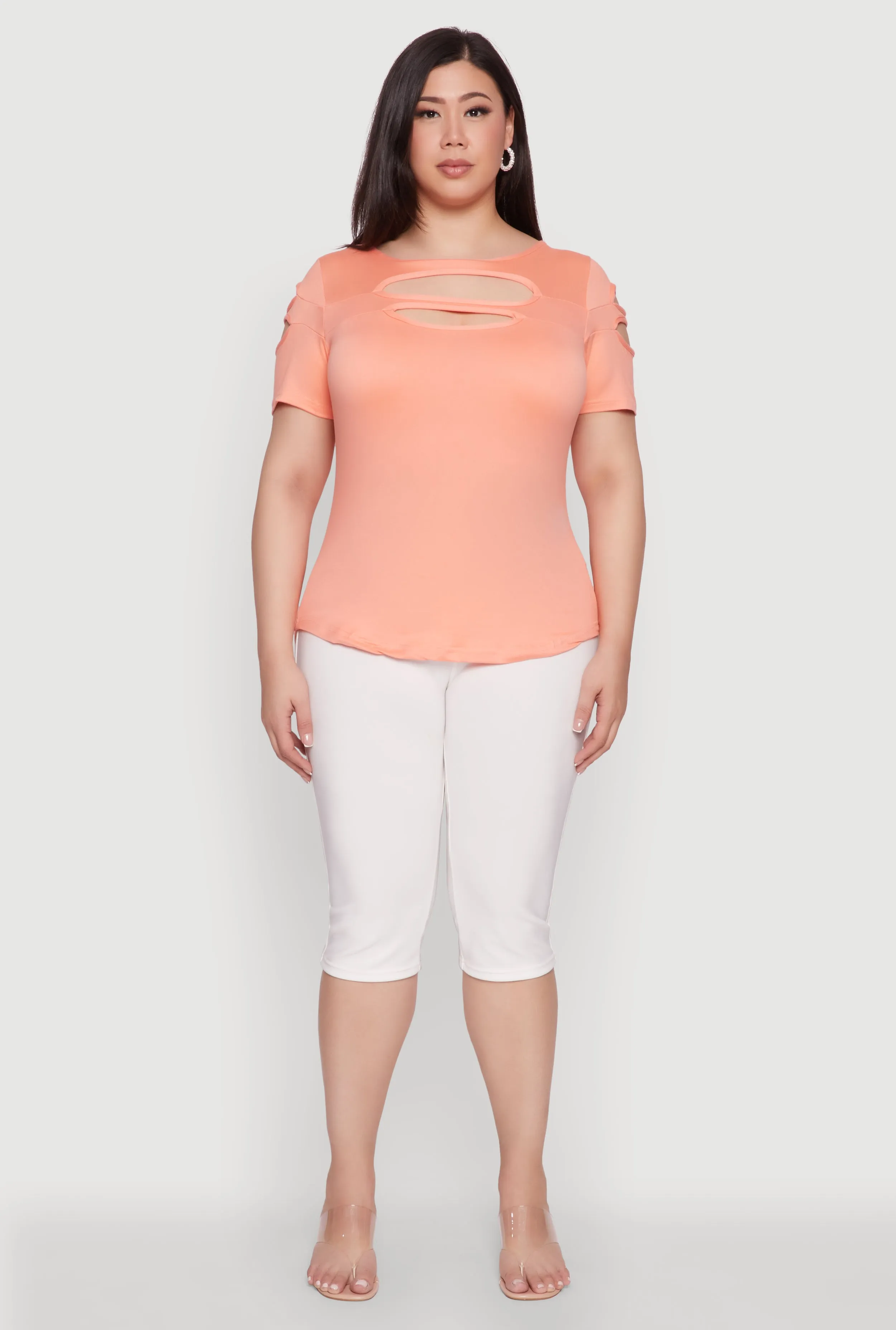 Plus Size Cut Out Tee sold by Rainbow product image thumbnail 3