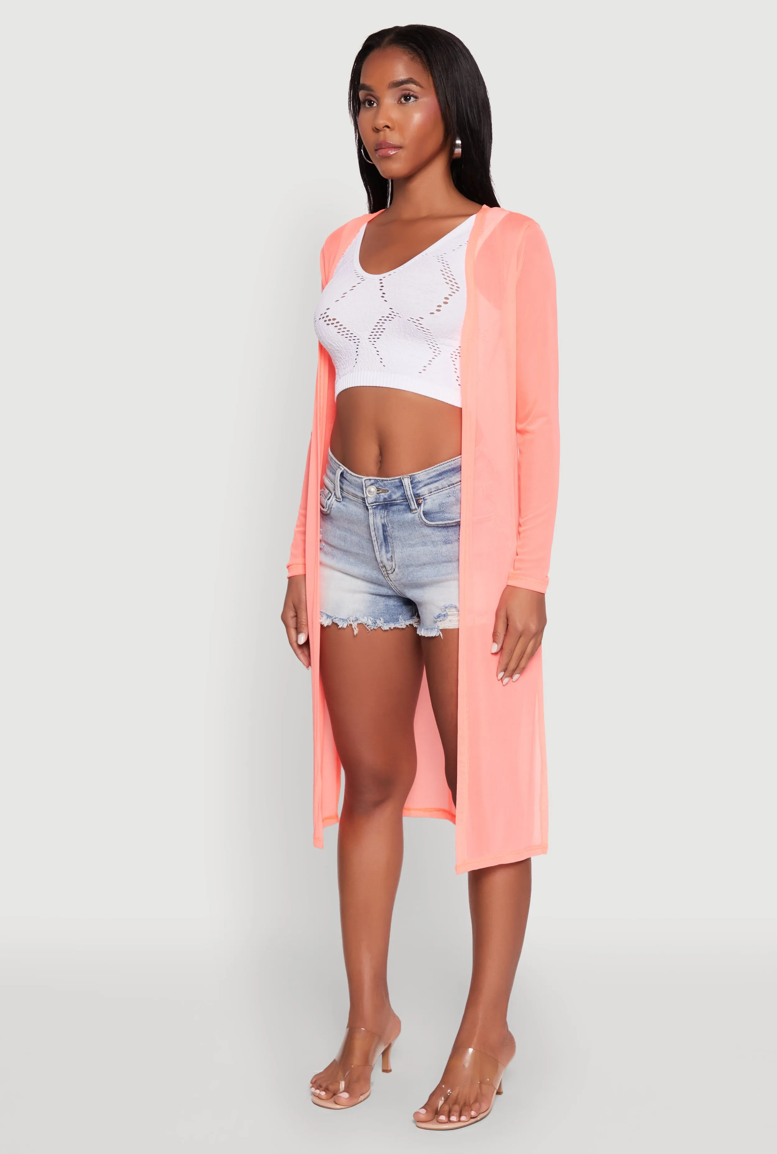 Mesh Side Slit Duster sold by Rainbow product image thumbnail 3