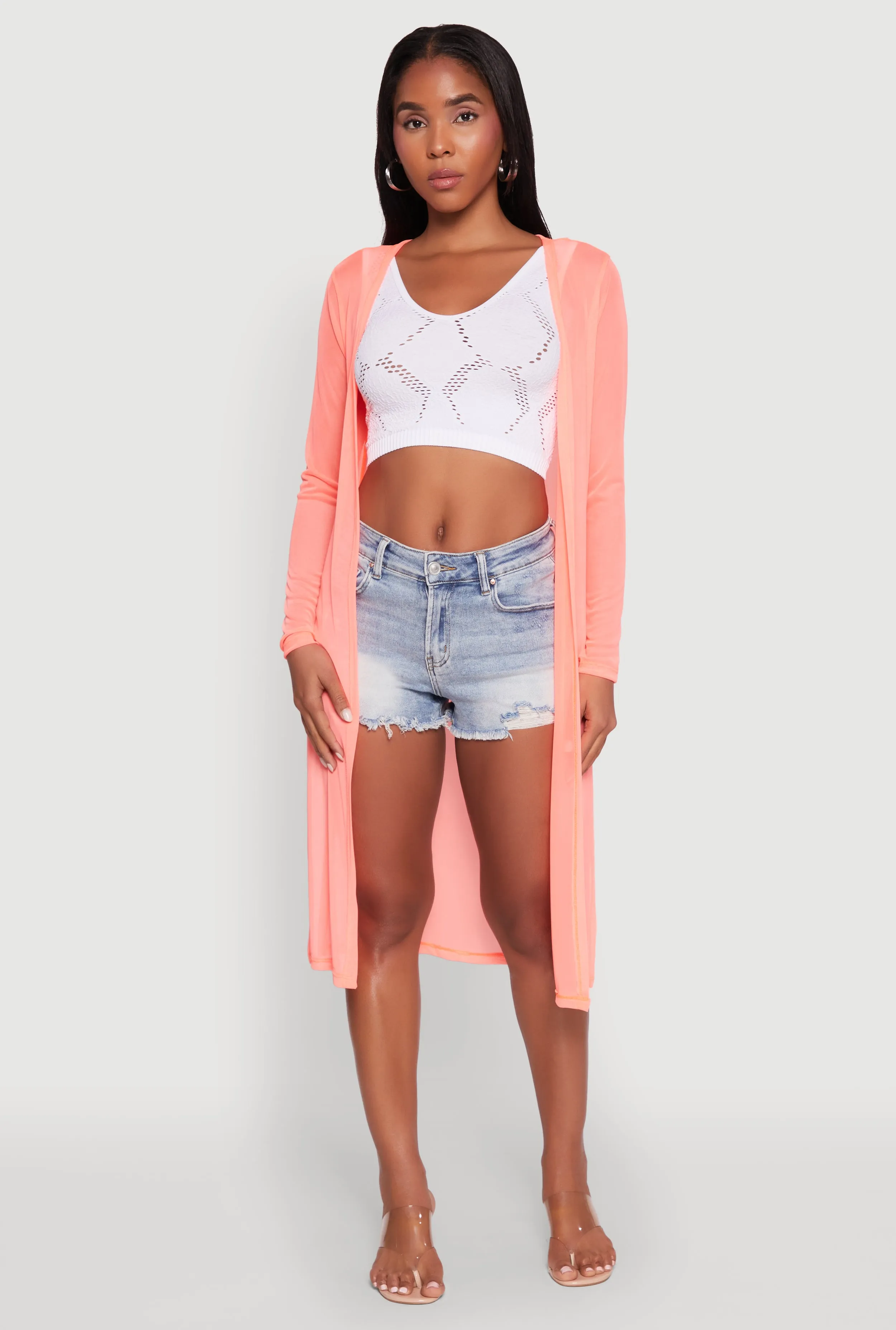 Mesh Side Slit Duster sold by Rainbow product image thumbnail 2