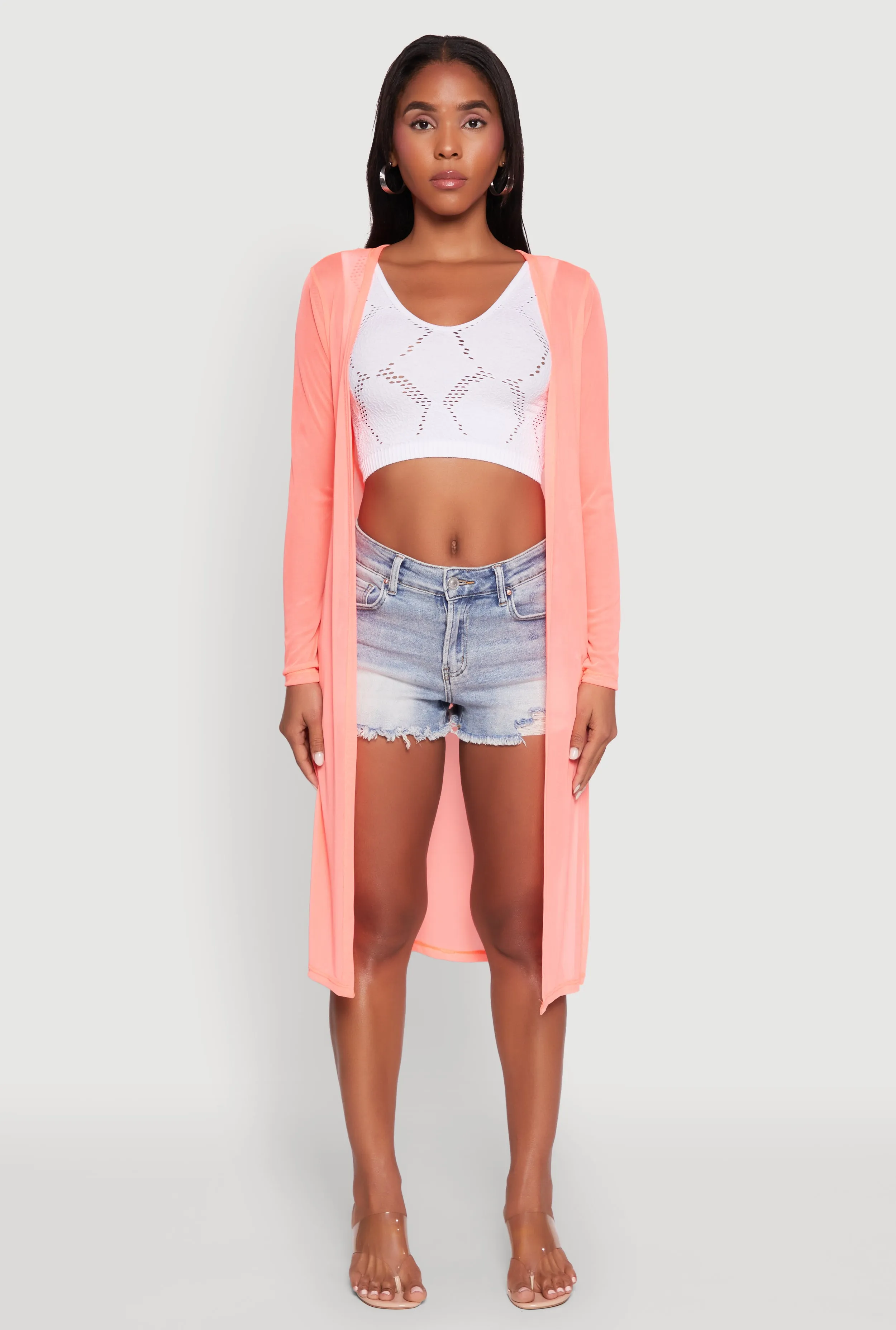 Mesh Side Slit Duster sold by Rainbow