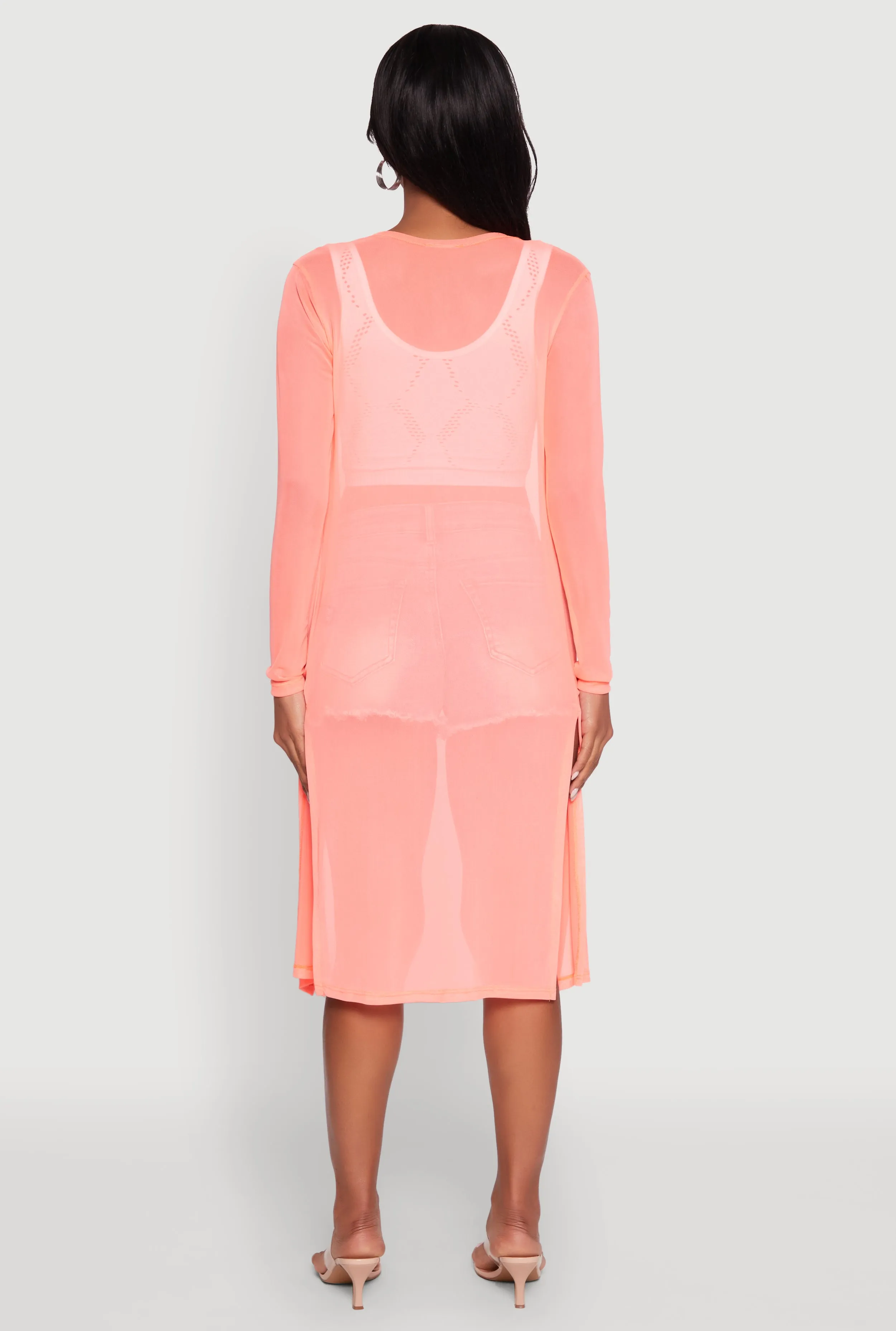 Mesh Side Slit Duster sold by Rainbow product image thumbnail 5