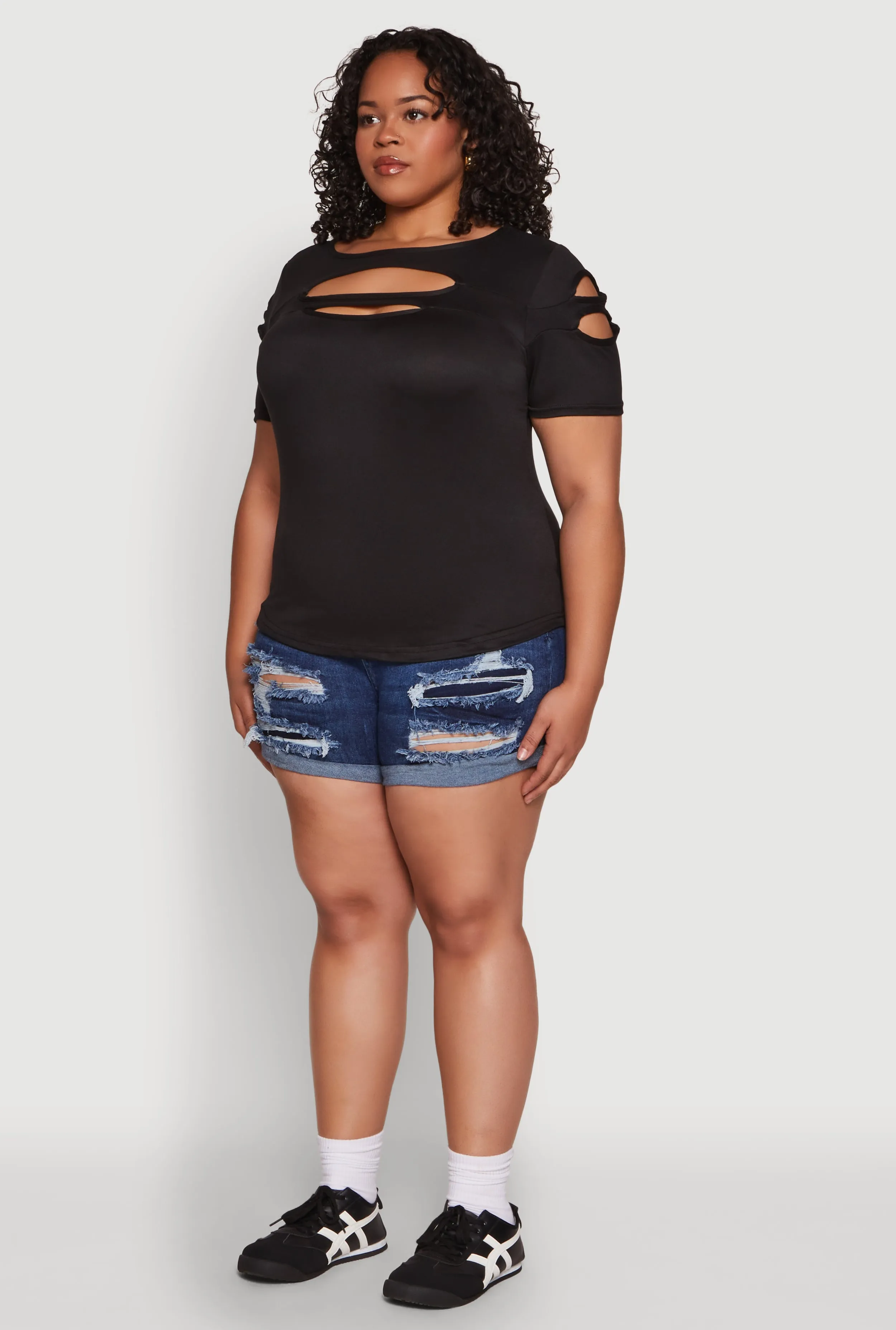 Plus Size Cut Out Tee sold by Rainbow product image thumbnail 5