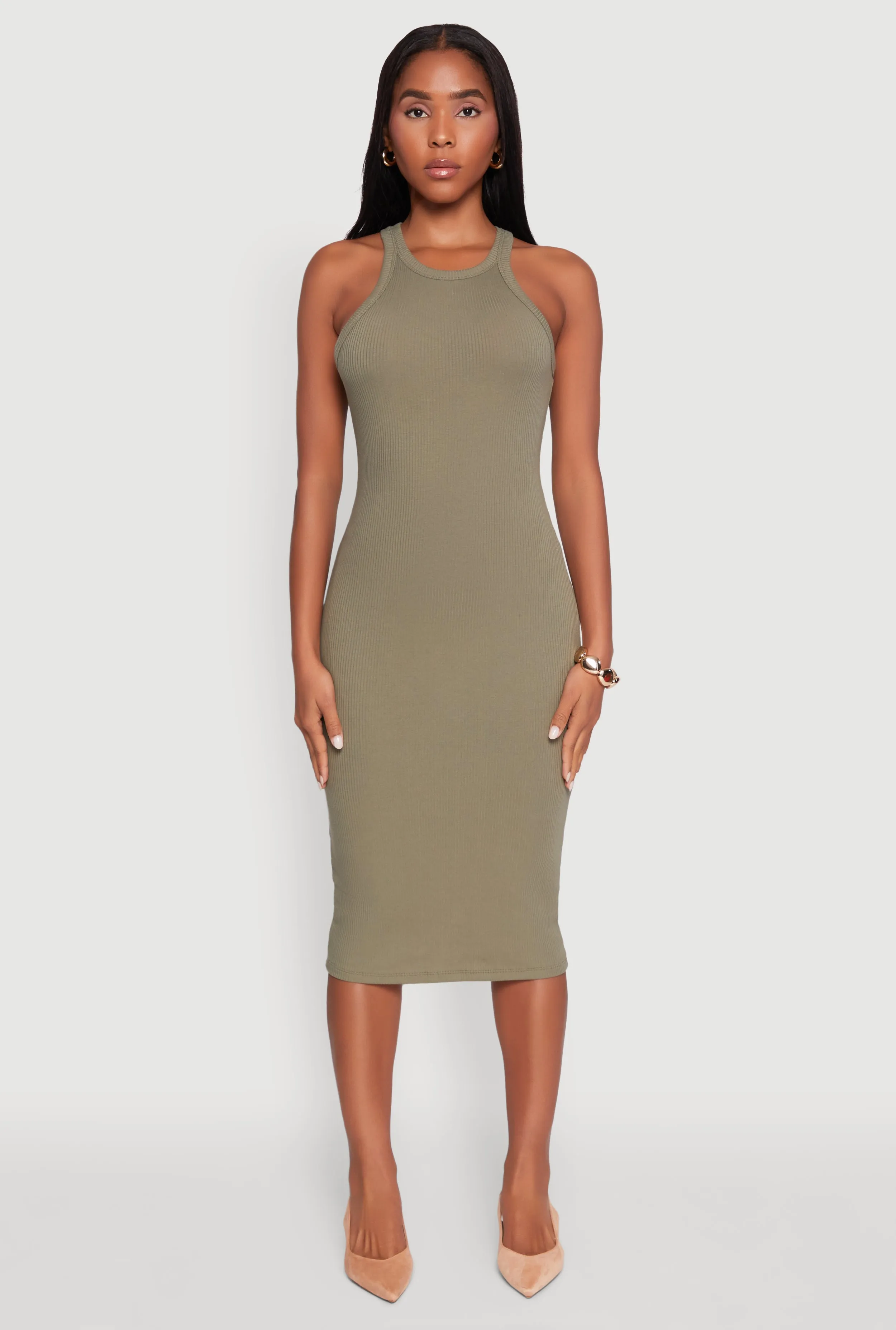 Racerback Midi Tank Dress sold by Rainbow