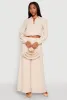 Haute Monde Pleated Cropped Shirt sold by Rainbow