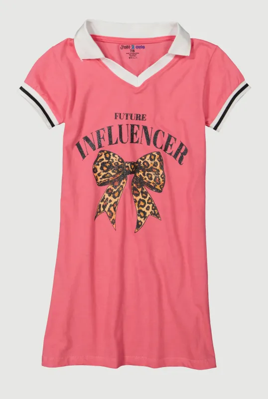 Girls Future Influencer Graphic Polo Dress sold by Rainbow
