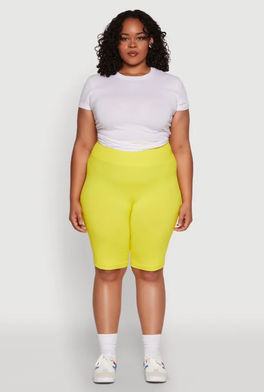 Plus Size High Waist Cycling Shorts sold by Rainbow