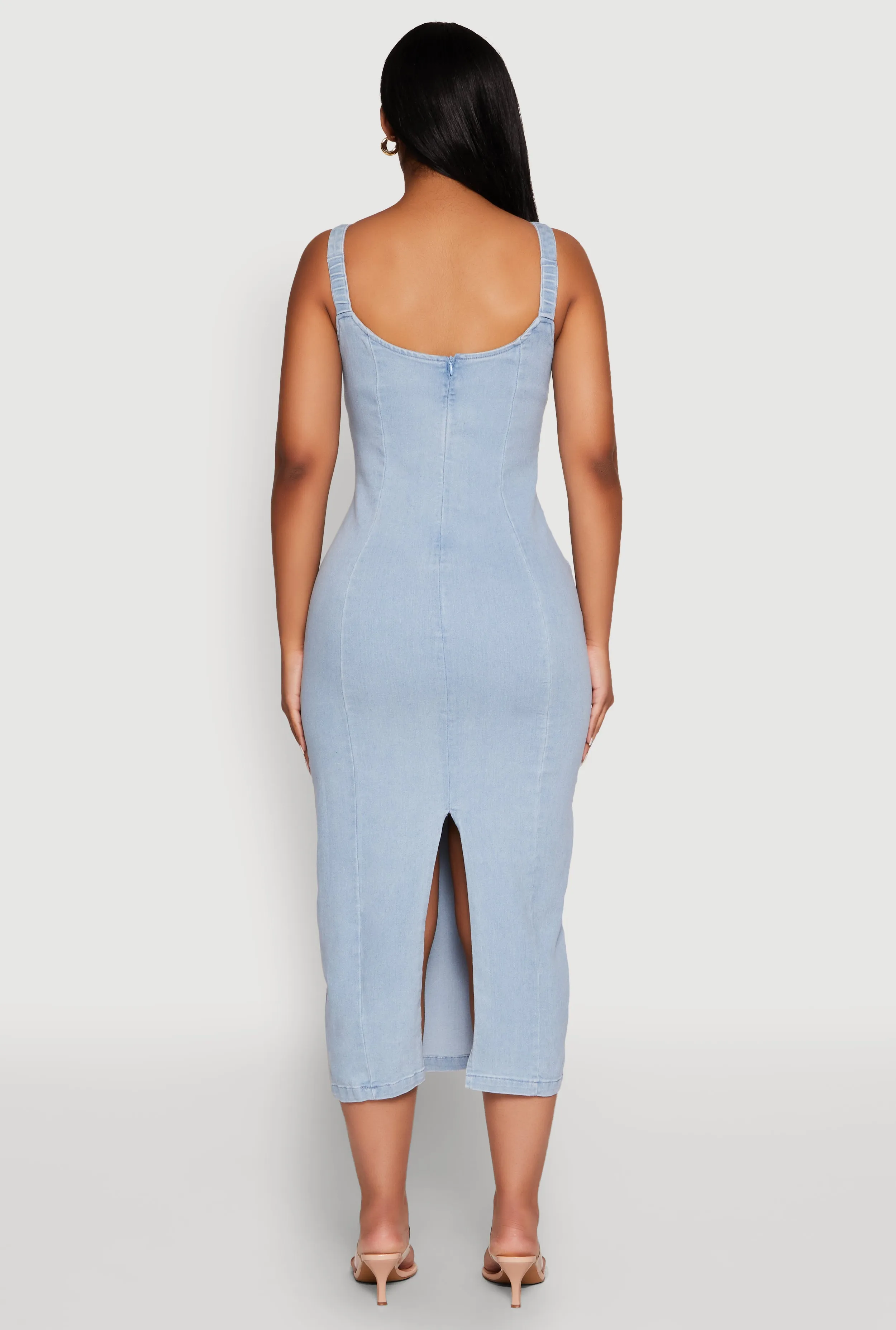 Haute Monde Denim Slit Back Tank Dress sold by Rainbow product image thumbnail 5