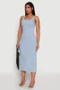 Haute Monde Denim Slit Back Tank Dress sold by Rainbow