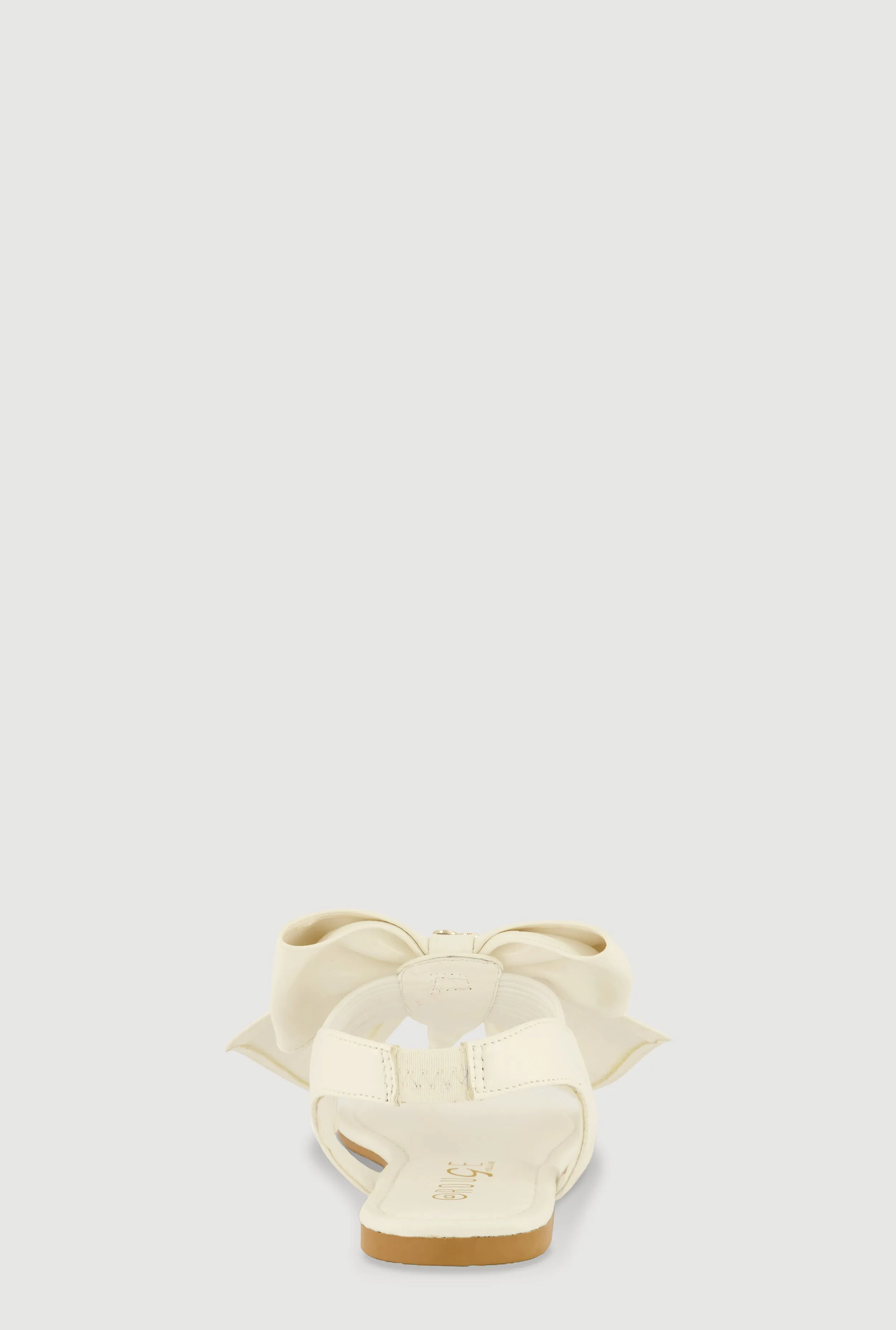 Metallic Heart Bow Corded Thong Sandals sold by Rainbow product image thumbnail 3