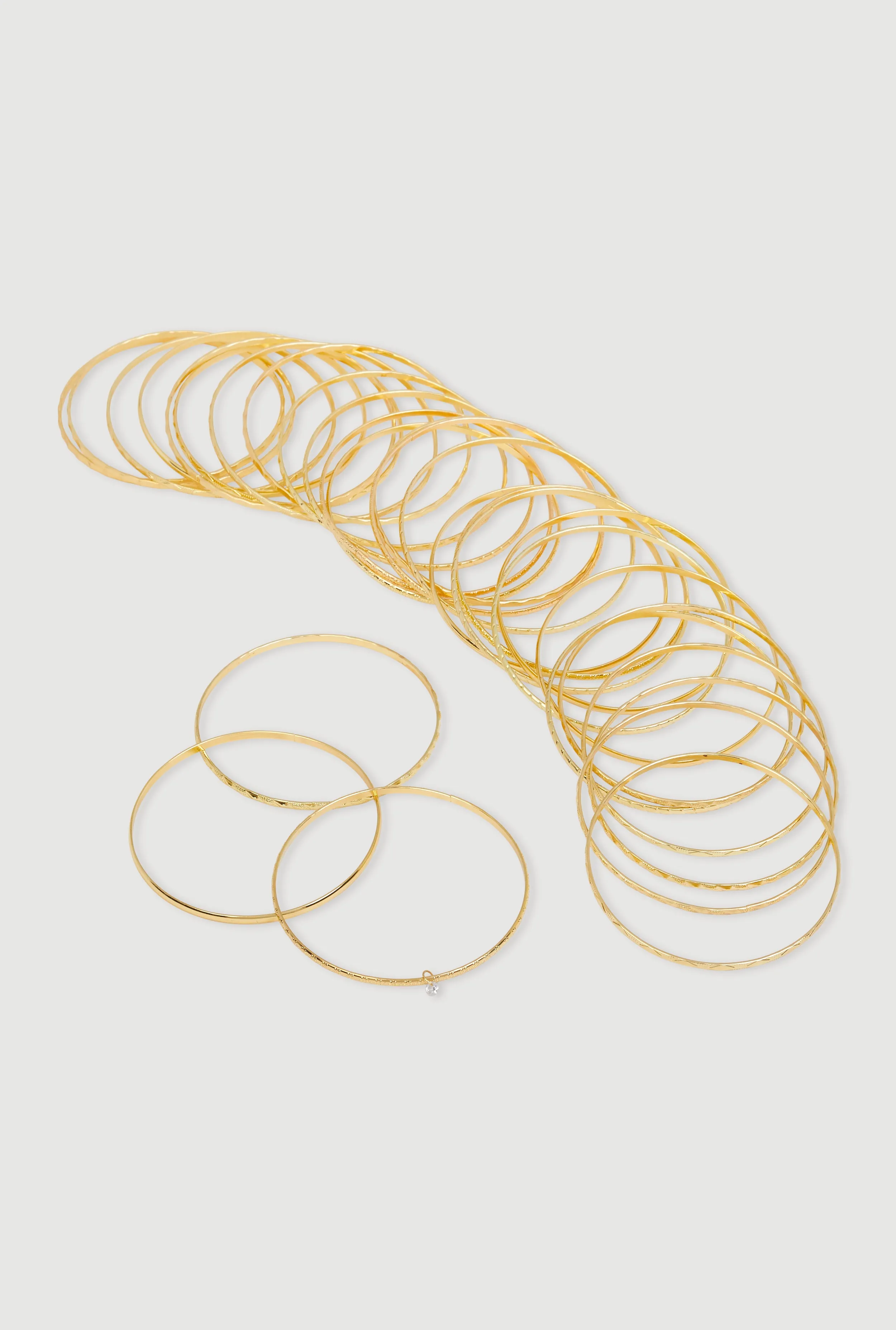 Textured Metallic Bangles Set of 30 sold by Rainbow product image thumbnail 3