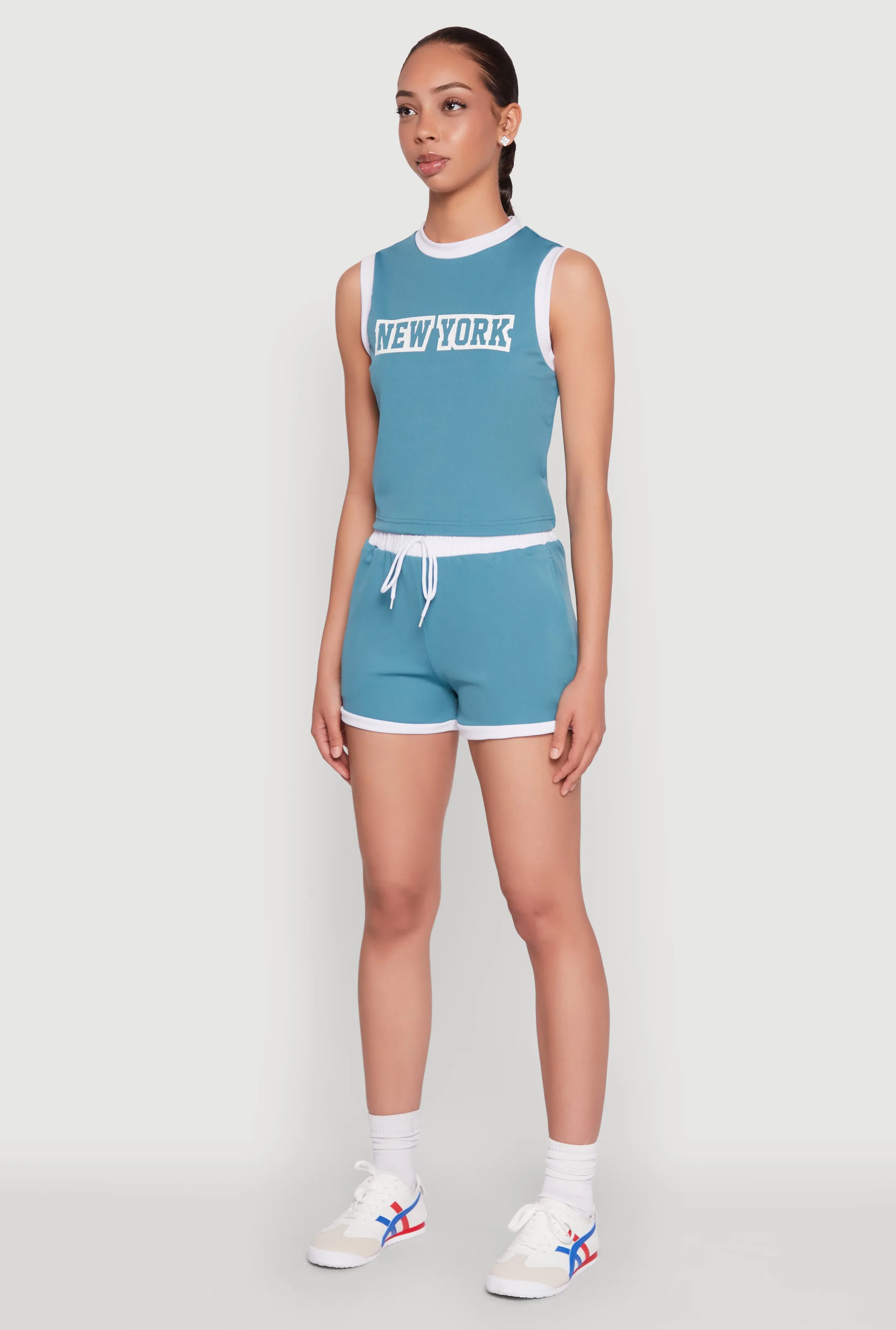 New York Graphic Contrast Trim Tank Top sold by Rainbow product image thumbnail 5