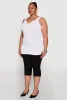 Plus Size Seamless Rib Knit Notch Neck Tank Top sold by Rainbow