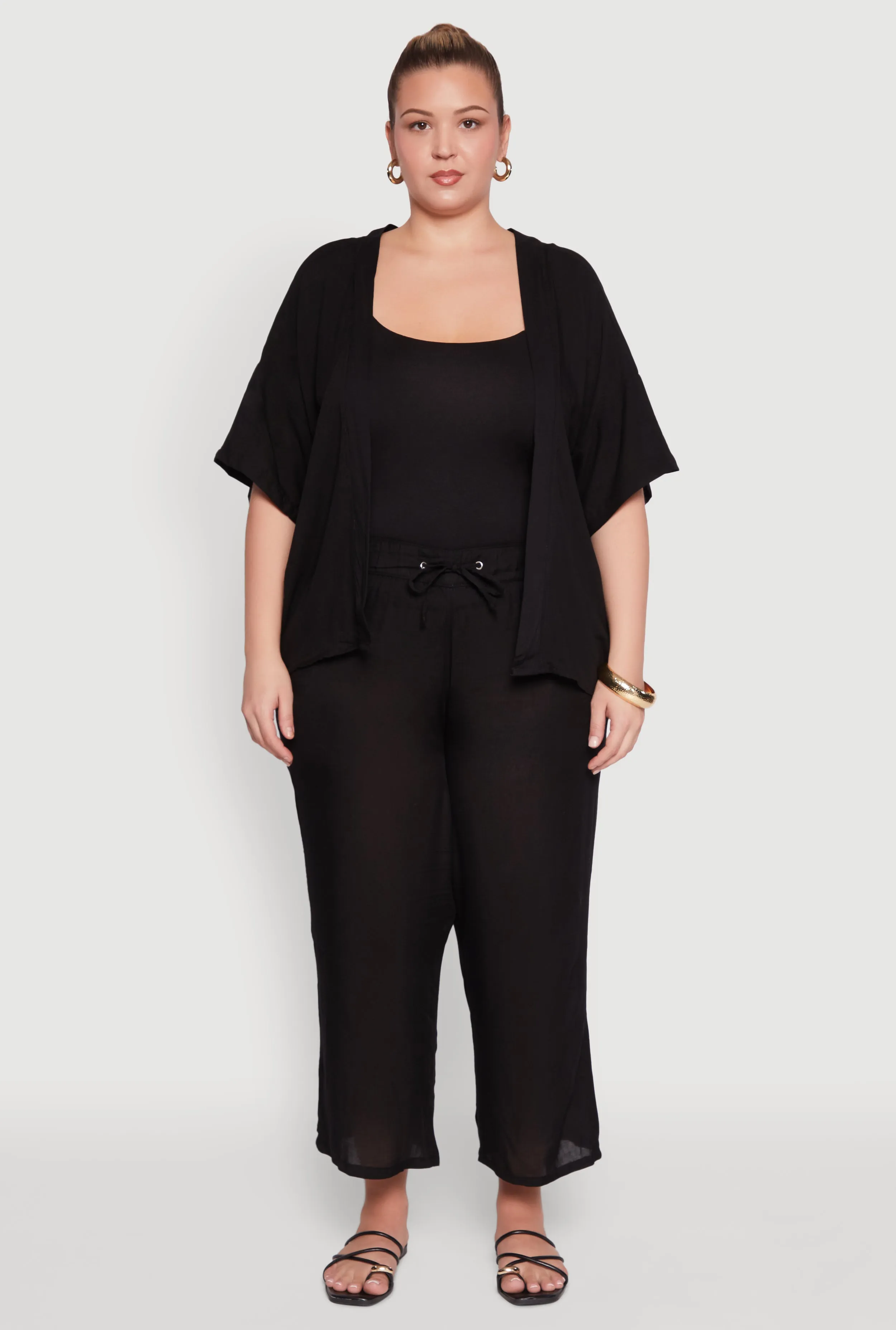 Plus Size Drawstring Palazzo Pants sold by Rainbow product image thumbnail 2