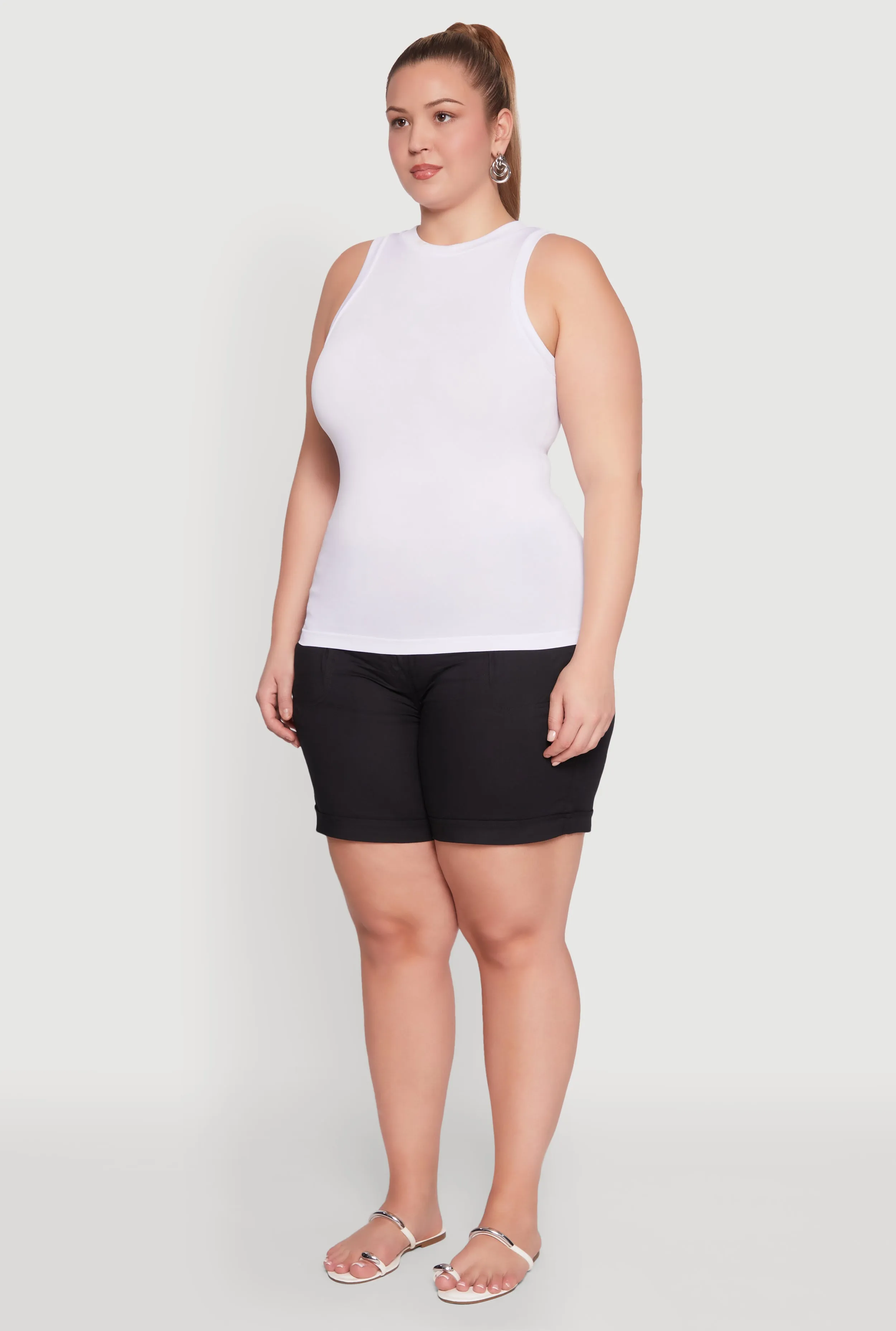 Plus Size Seamless Crew Neck Tank Top sold by Rainbow product image thumbnail 5