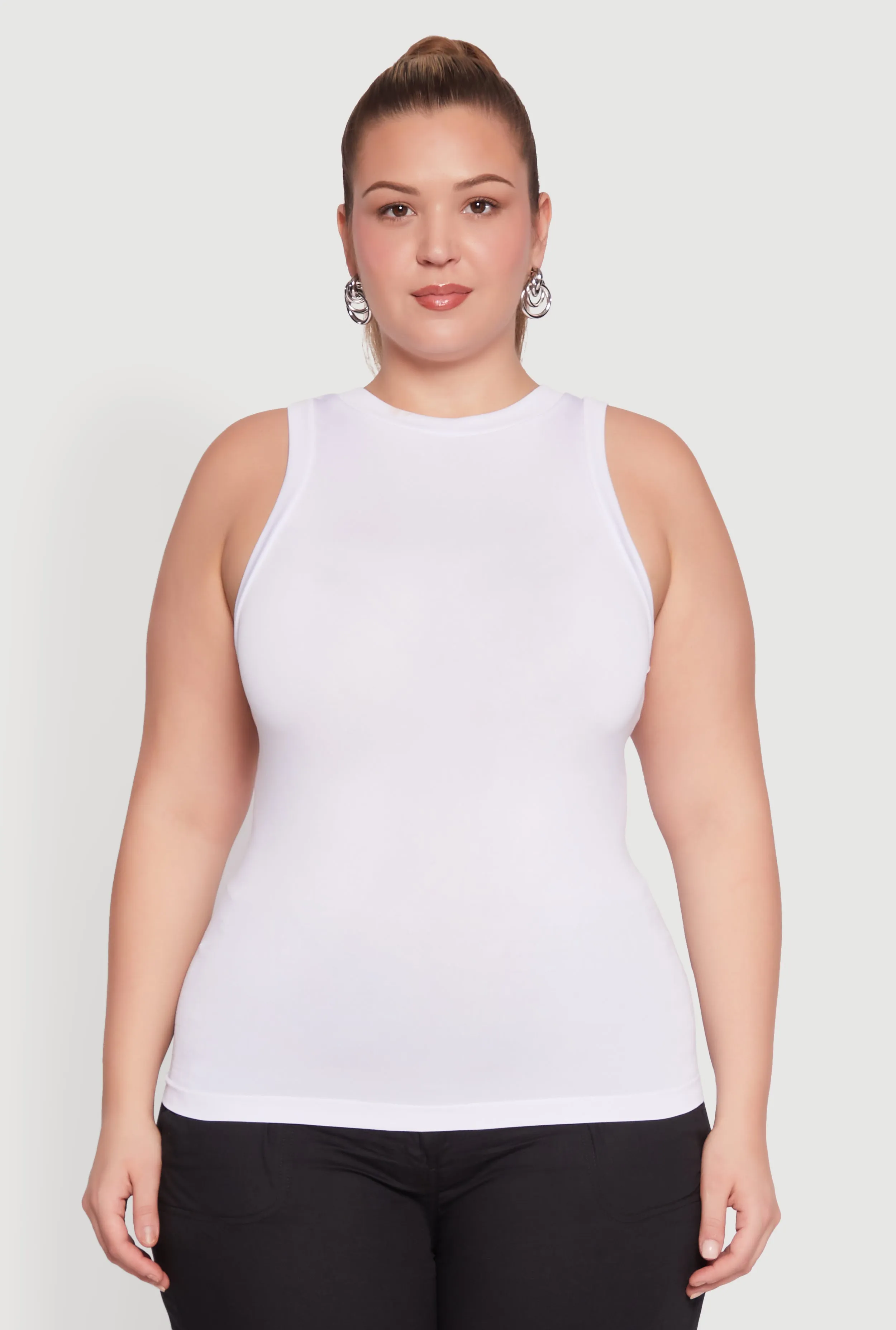 Plus Size Seamless Crew Neck Tank Top sold by Rainbow product image thumbnail 2