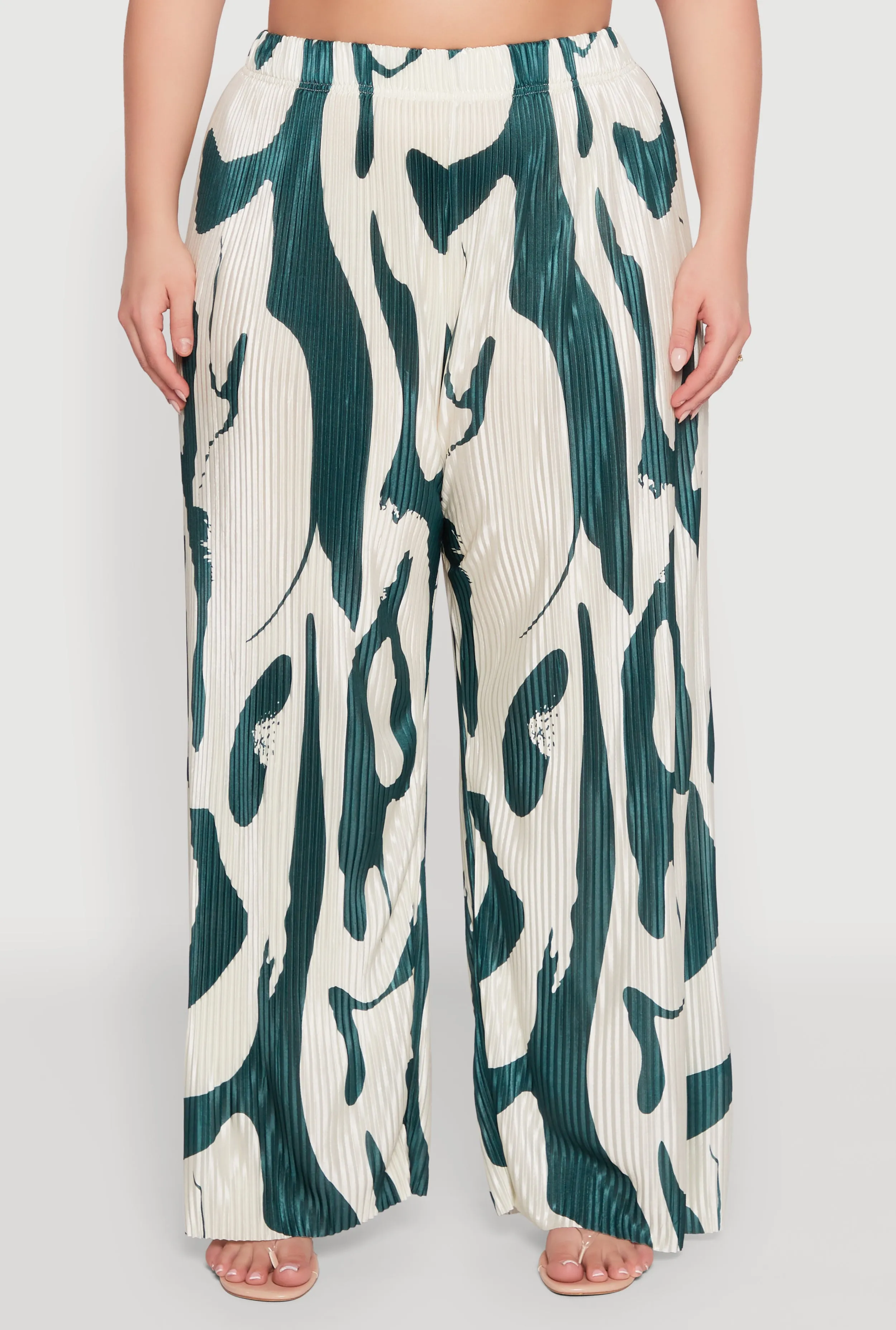 Plus Size Plisse Printed Palazzo Pants sold by Rainbow product image thumbnail 5
