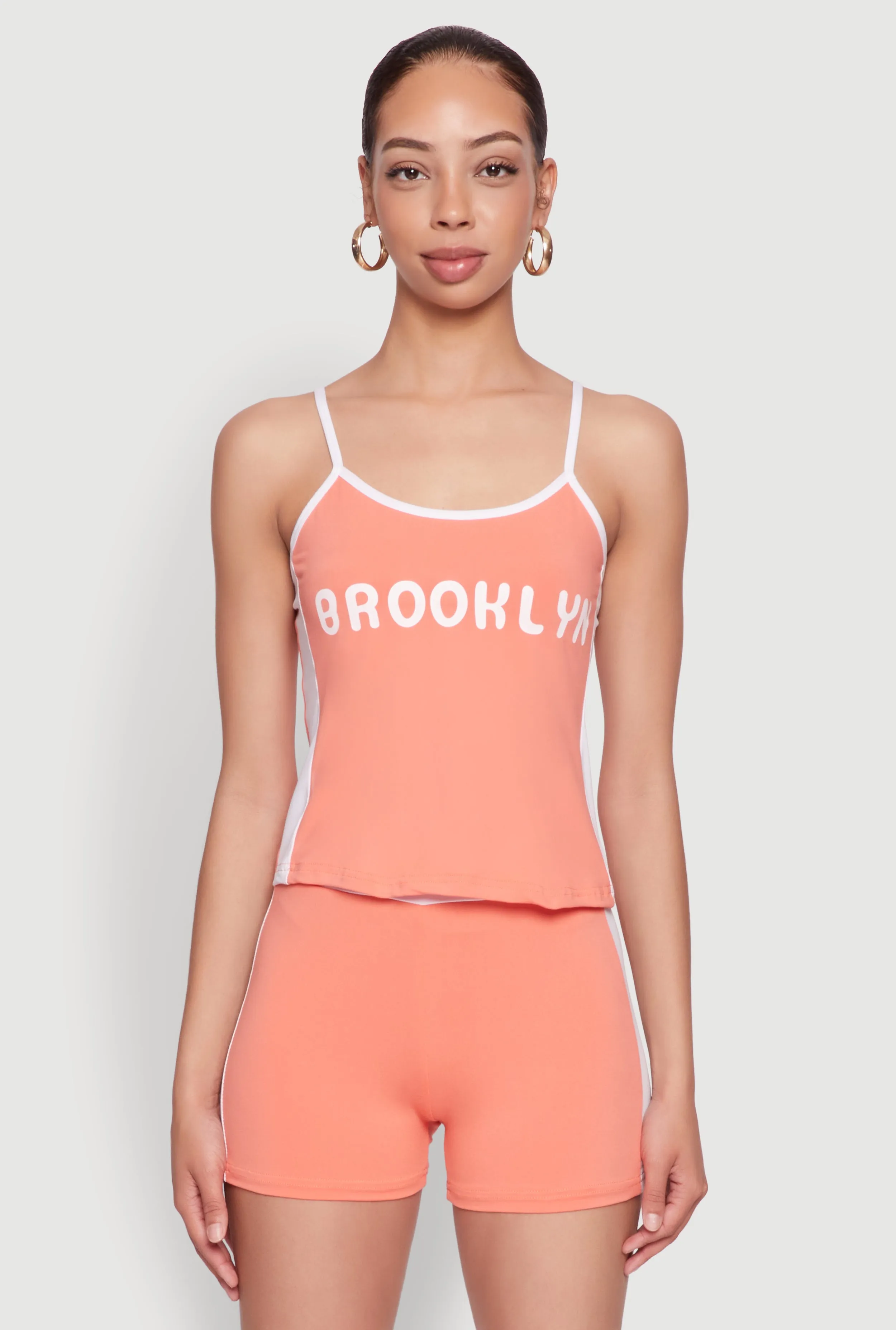 Contrast Trim Brooklyn Graphic Cami sold by Rainbow