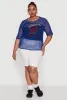 Plus Size Personally I Dont Care Fishnet Top sold by Rainbow