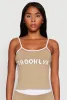 Contrast Trim Brooklyn Graphic Cami sold by Rainbow