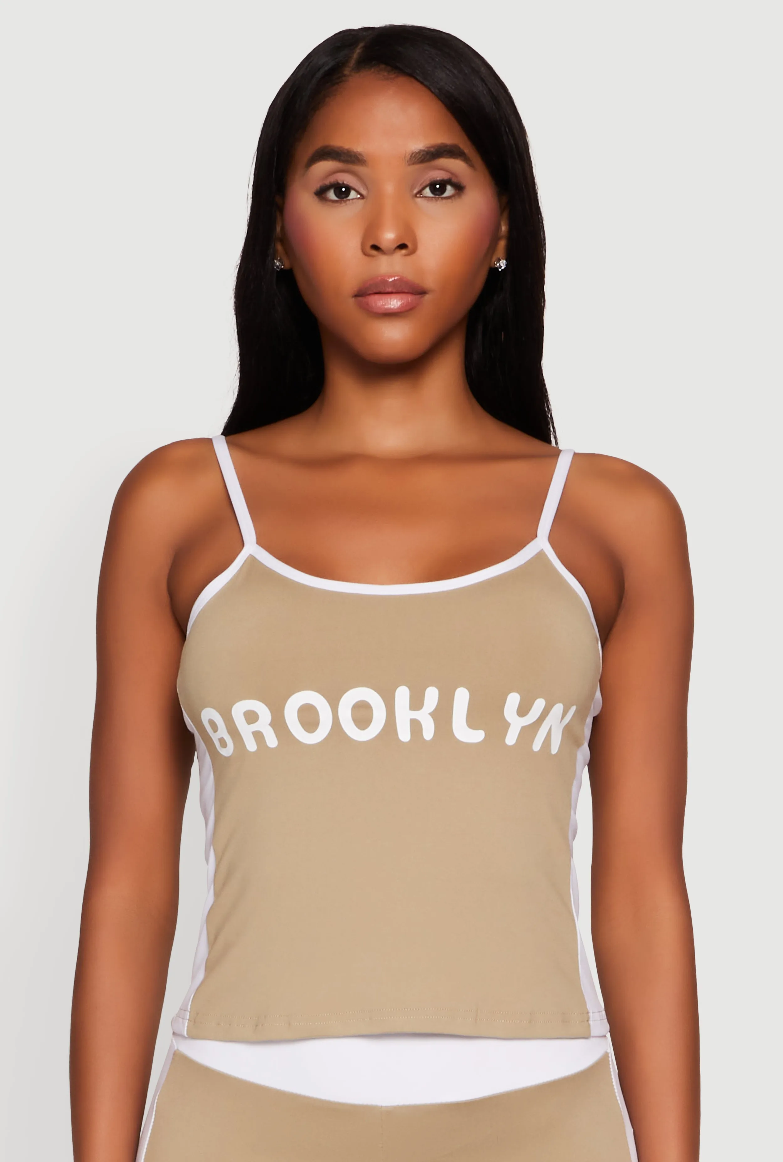 Contrast Trim Brooklyn Graphic Cami sold by Rainbow