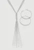 Tassel Chain Necklace and Hoop Earrings sold by Rainbow