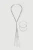 Tassel Chain Necklace and Hoop Earrings sold by Rainbow