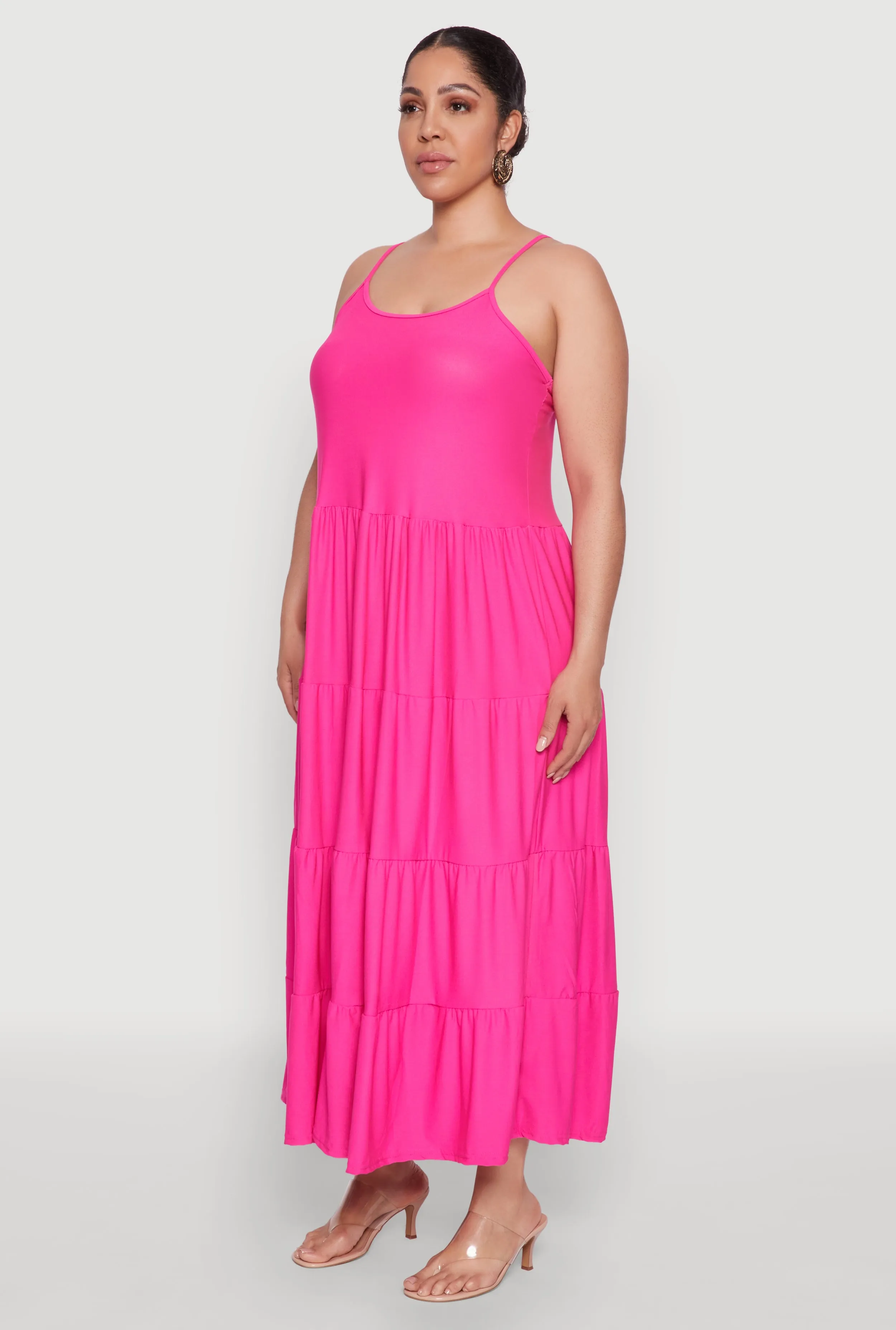 Plus Size Cami Tiered Maxi Sundress sold by Rainbow product image thumbnail 3
