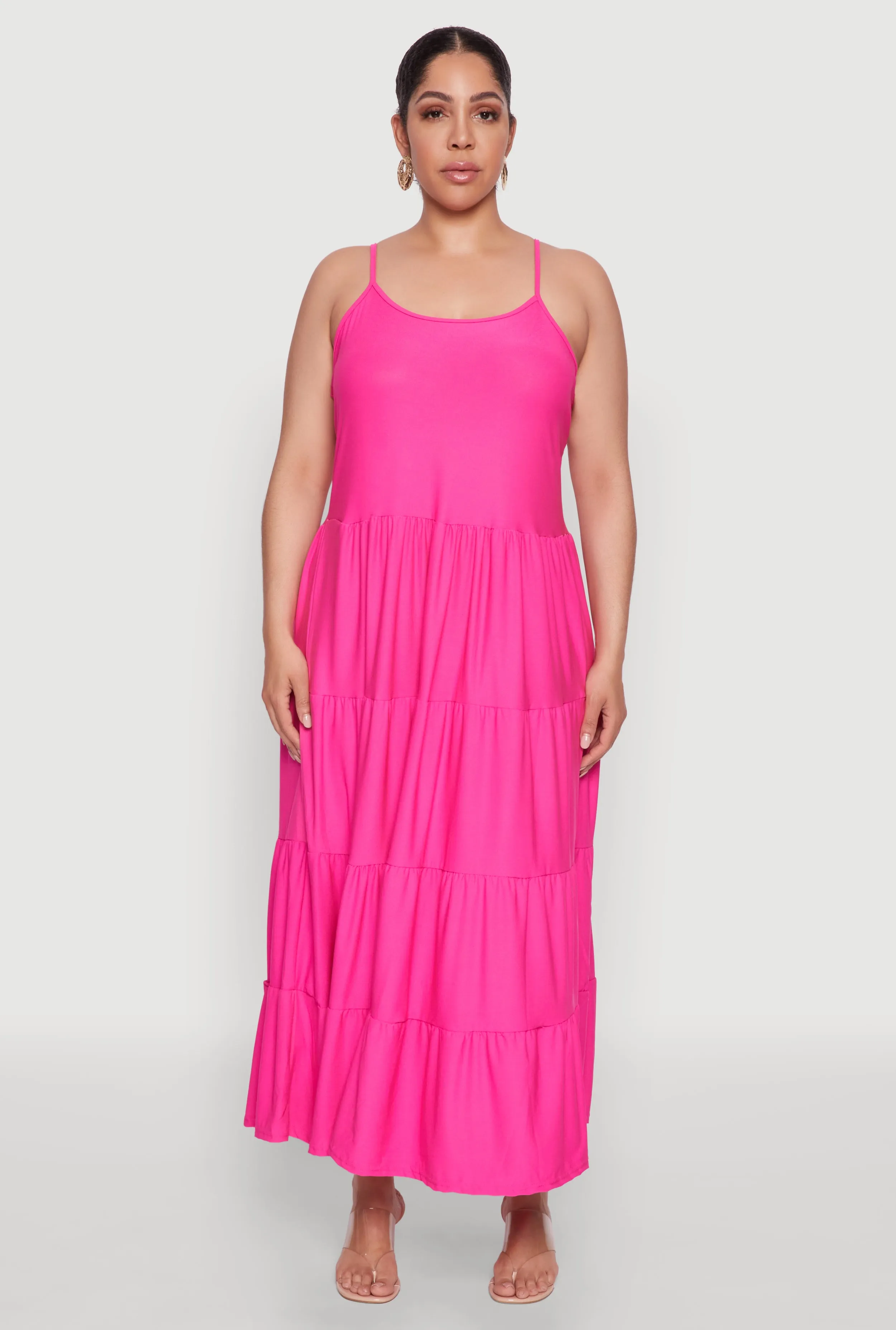 Plus Size Cami Tiered Maxi Sundress sold by Rainbow product image thumbnail 2
