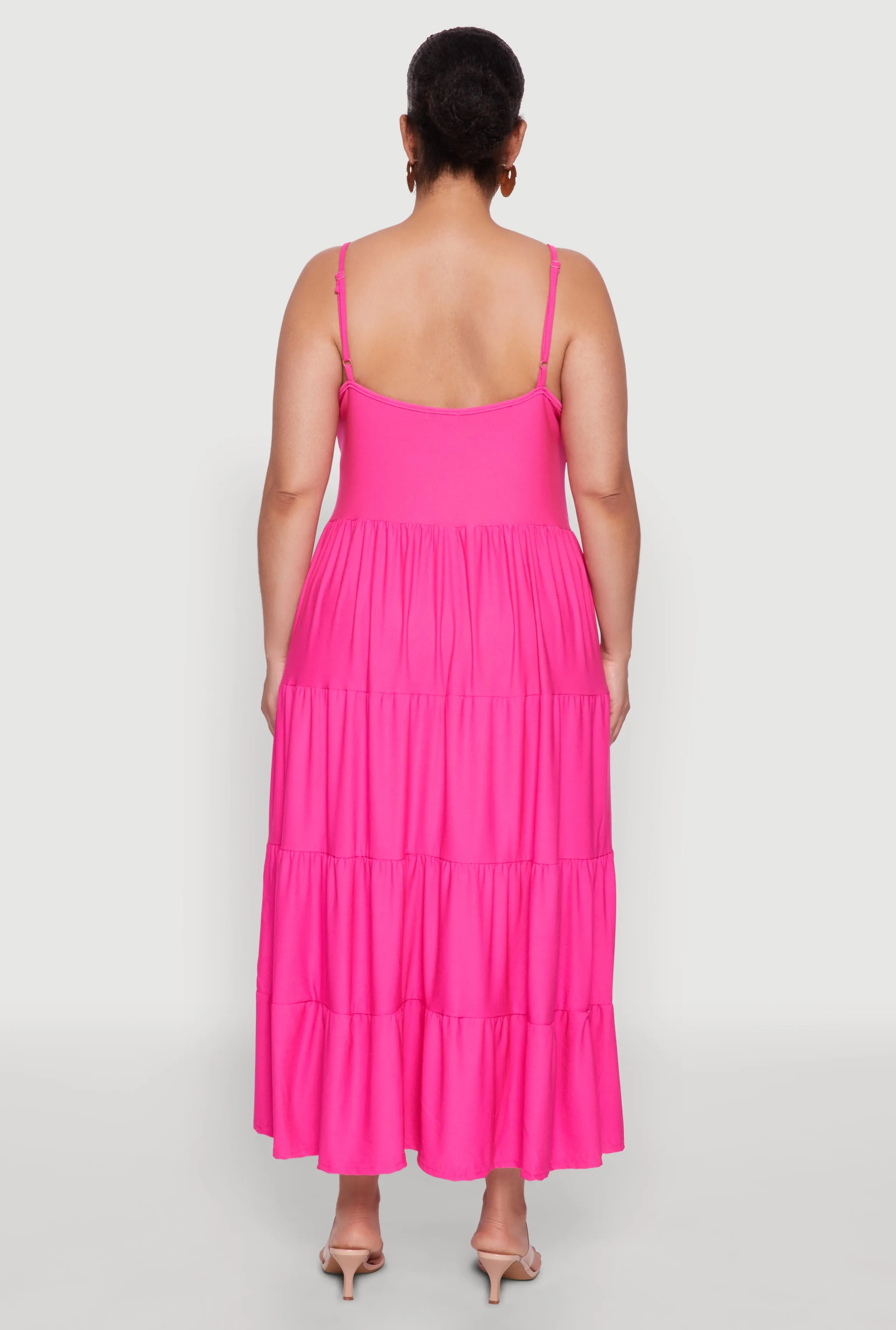 Plus Size Cami Tiered Maxi Sundress sold by Rainbow product image thumbnail 5
