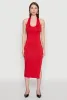 Side Slit Halter Neck Midi Dress sold by Rainbow