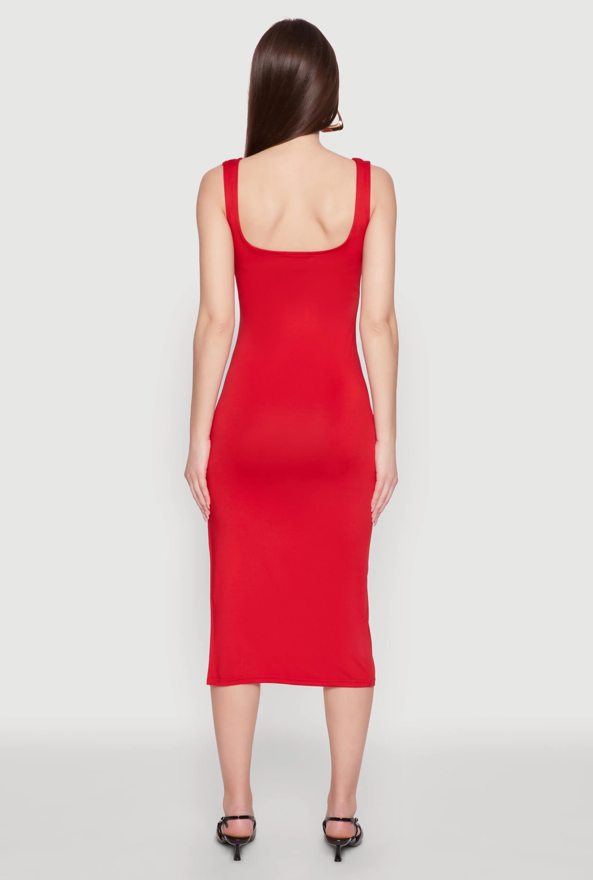 Asymmetrical Side Slit Midi Dress sold by Rainbow product image thumbnail 5