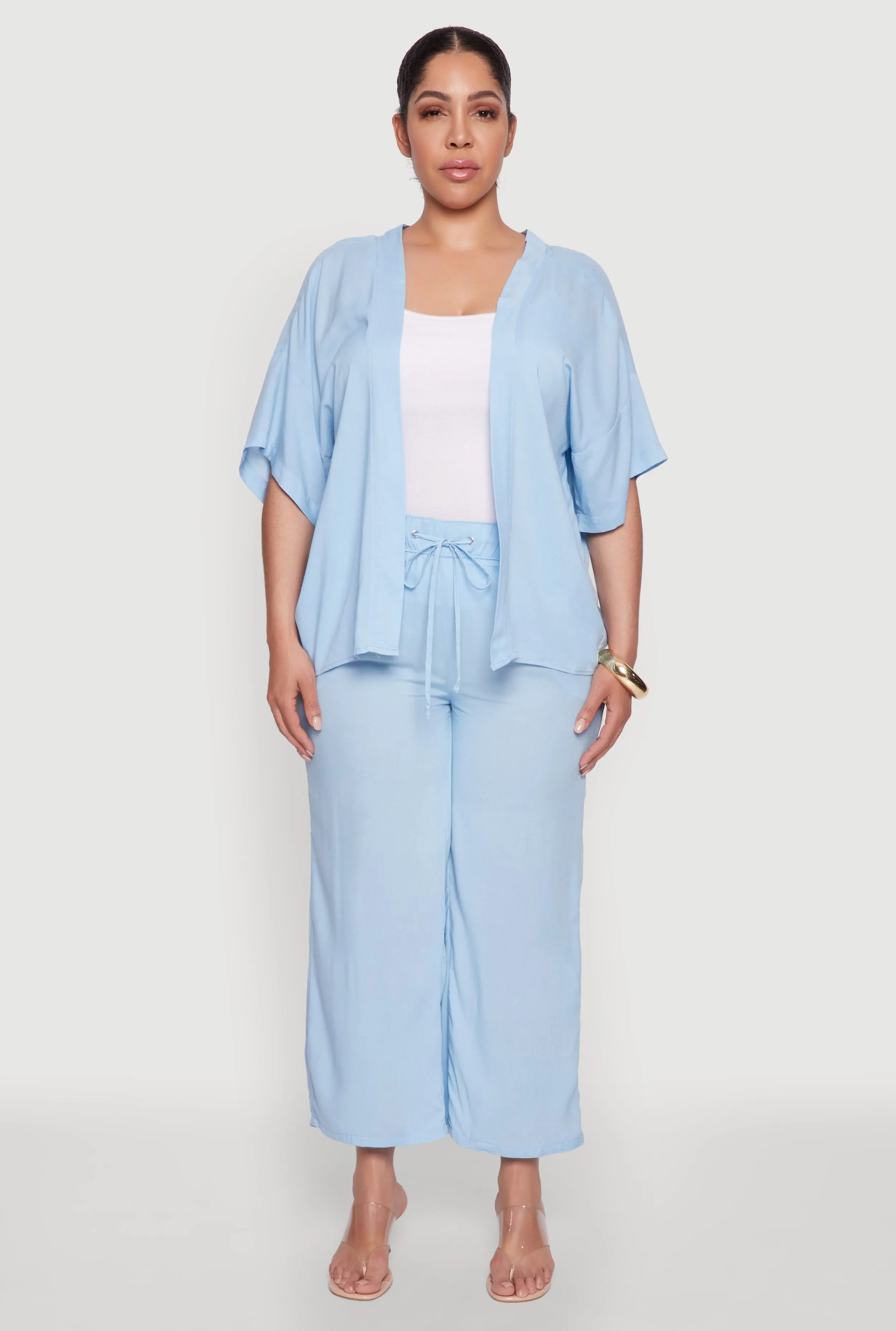 Plus Size Drawstring Palazzo Pants sold by Rainbow product image thumbnail 2