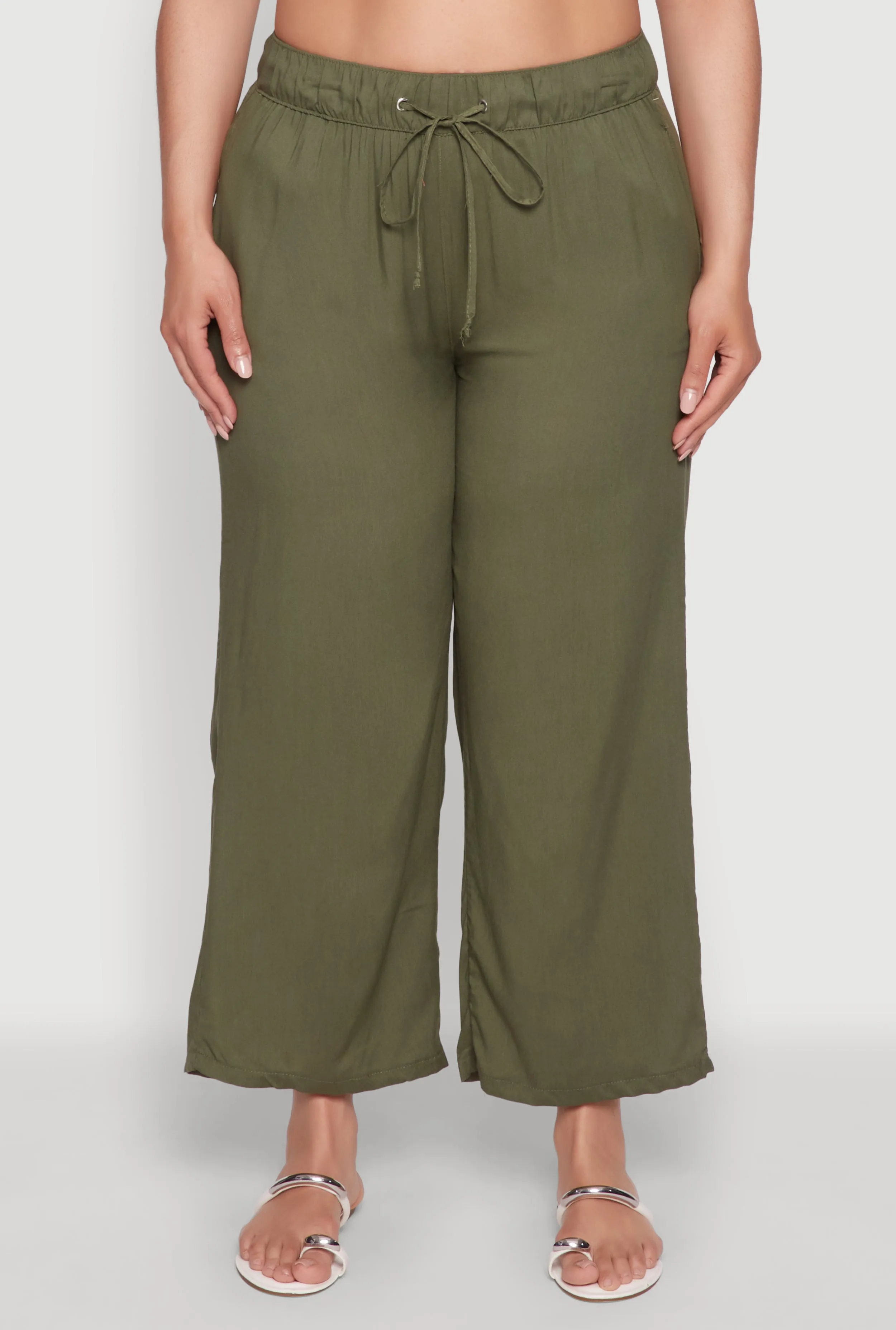 Plus Size Drawstring Palazzo Pants sold by Rainbow product image thumbnail 3