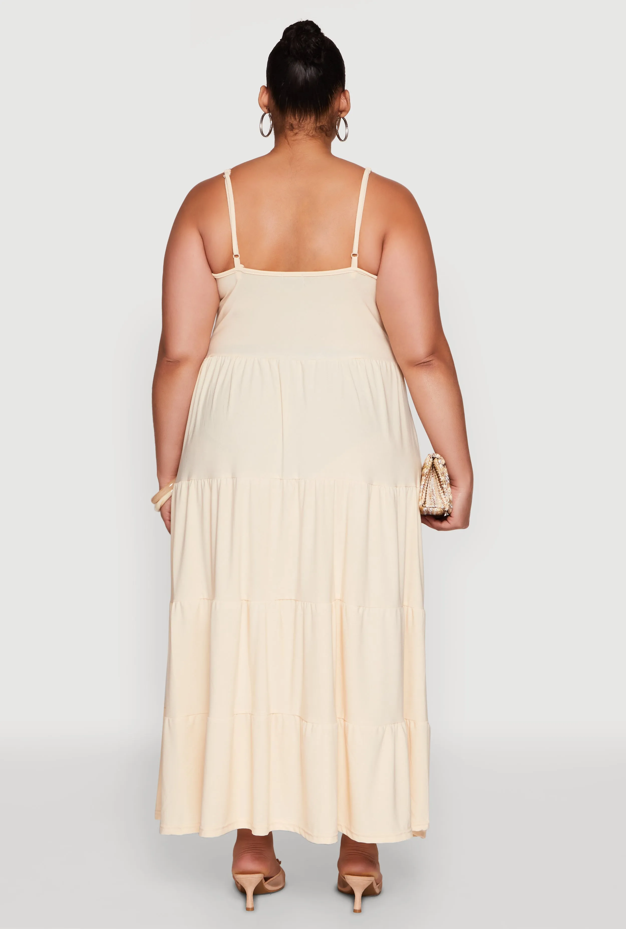 Plus Size Cami Tiered Maxi Sundress sold by Rainbow product image thumbnail 5