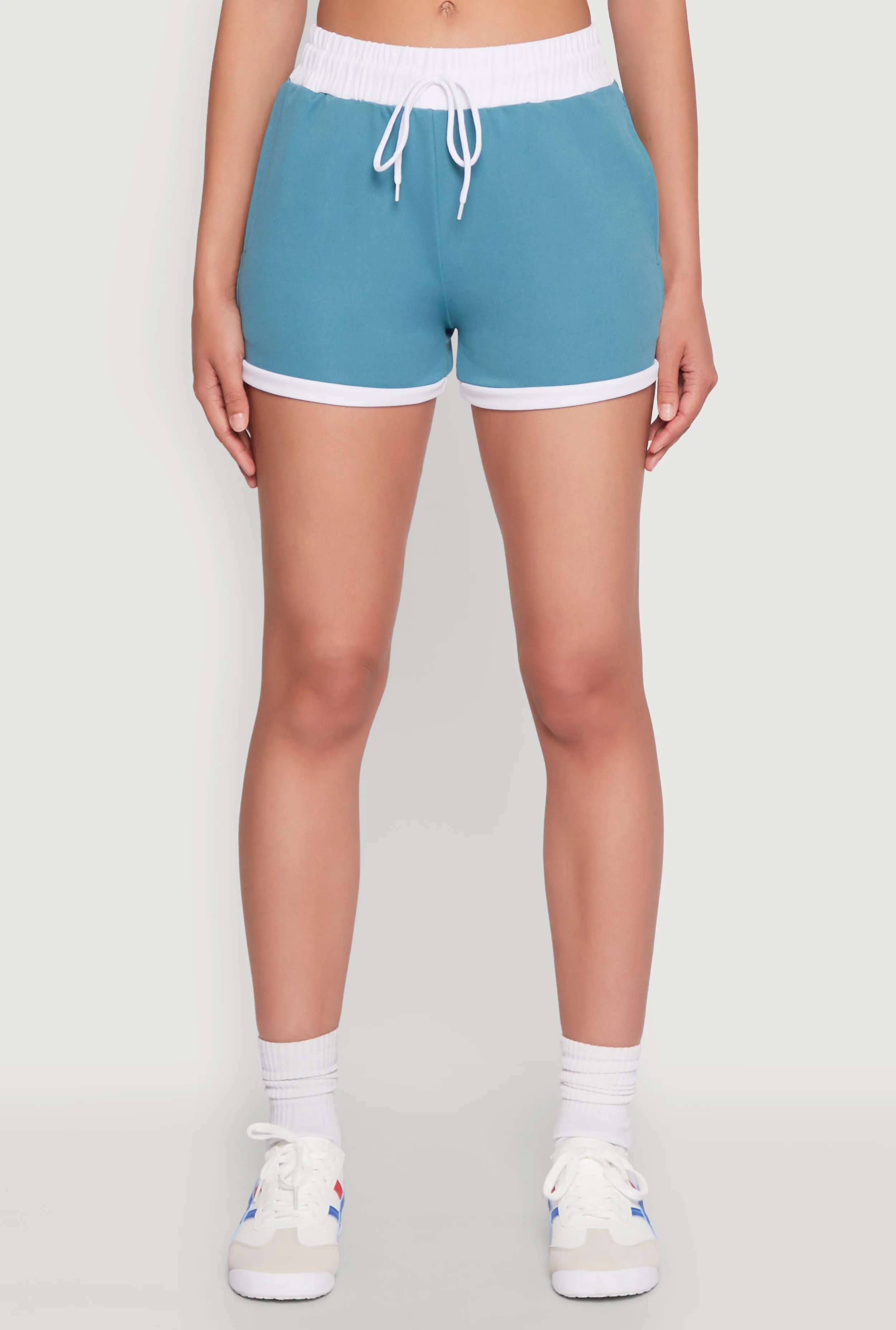 Contrast Trim Drawstring Shorts sold by Rainbow product image thumbnail 3