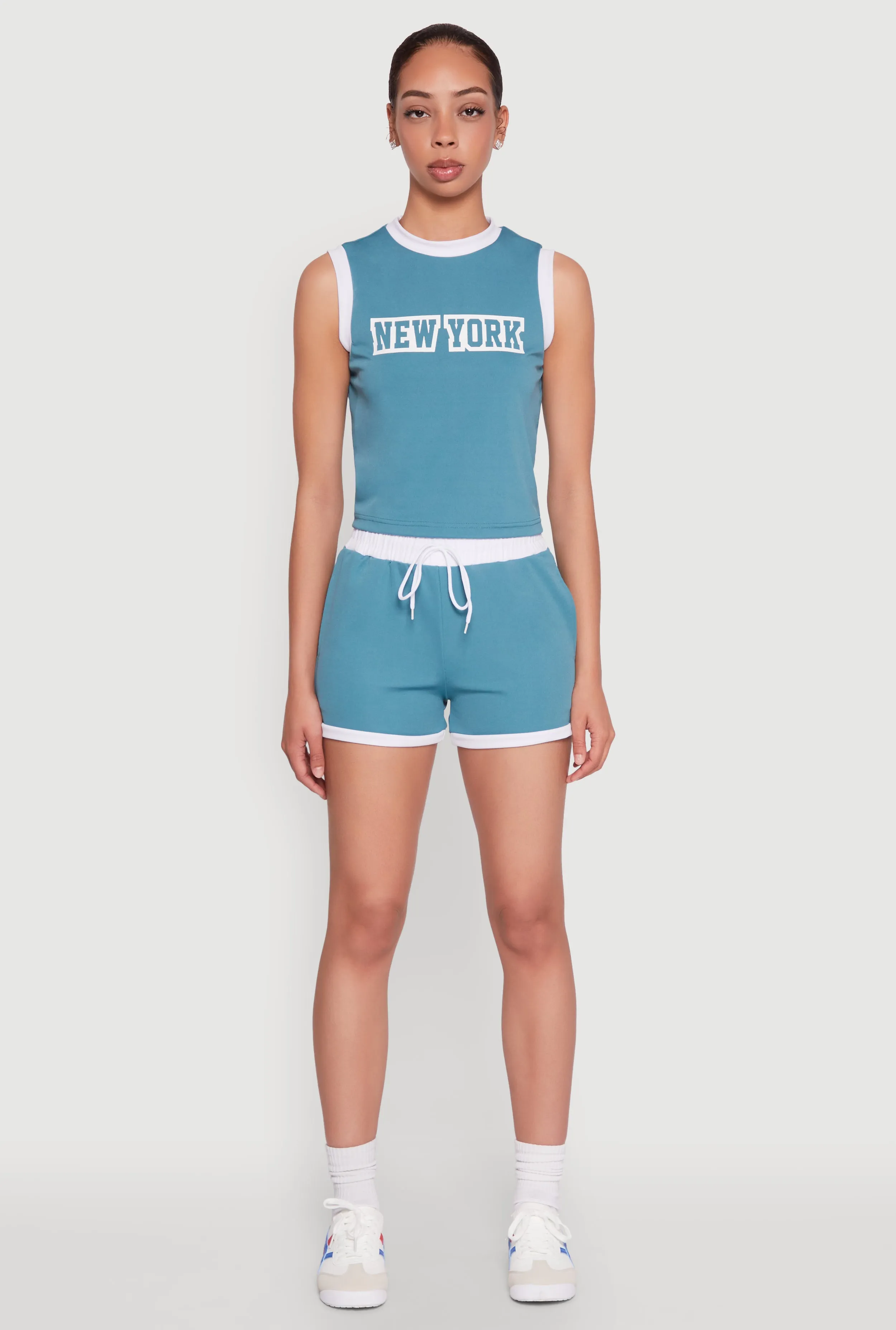 Contrast Trim Drawstring Shorts sold by Rainbow product image thumbnail 2