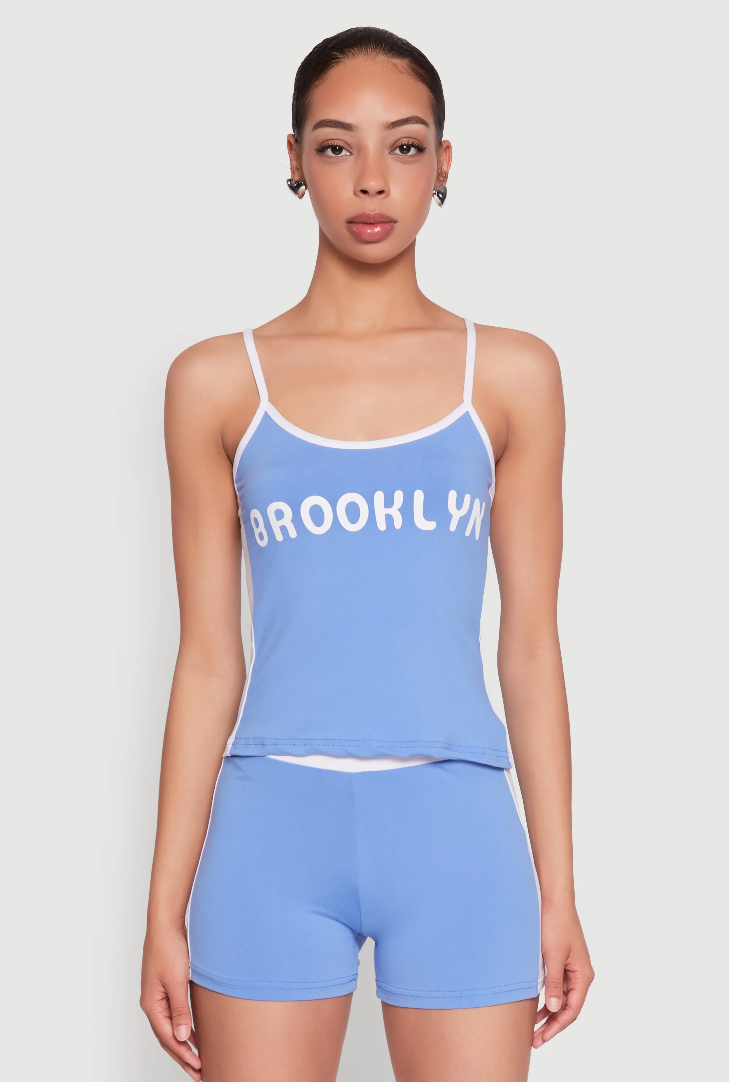 Contrast Trim Brooklyn Graphic Cami sold by Rainbow