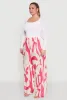 Plus Size Plisse Printed Palazzo Pants sold by Rainbow