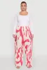 Plus Size Plisse Printed Palazzo Pants sold by Rainbow