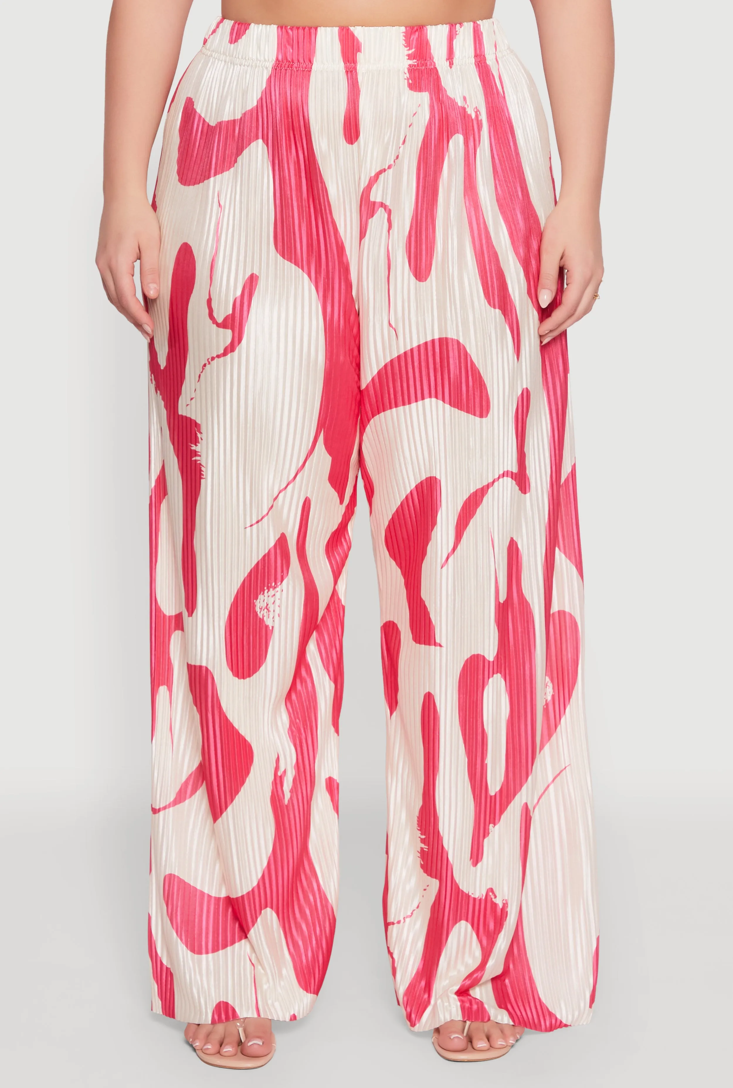 Plus Size Plisse Printed Palazzo Pants sold by Rainbow product image thumbnail 5