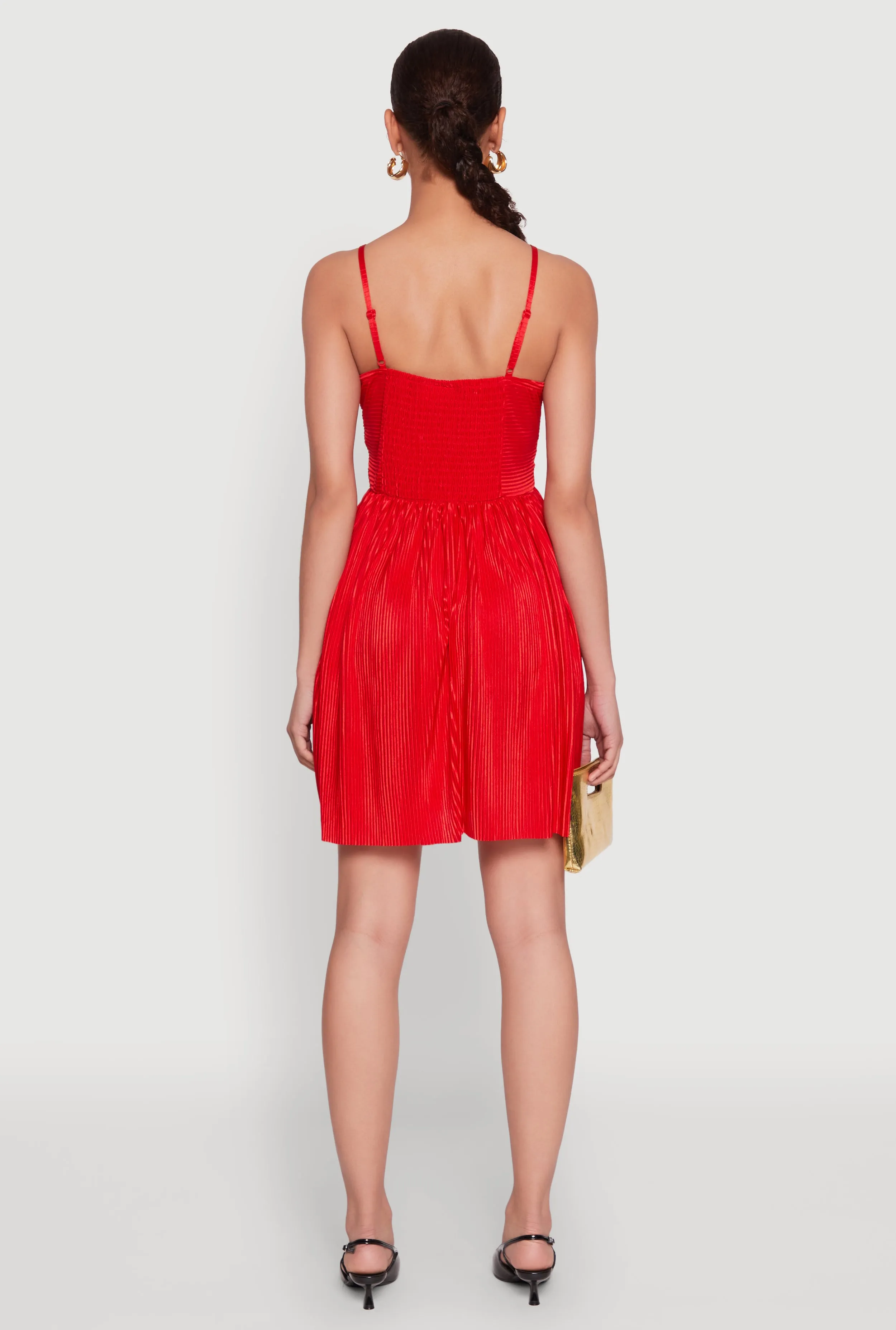 Plisse Keyhole Skater Dress sold by Rainbow product image thumbnail 5