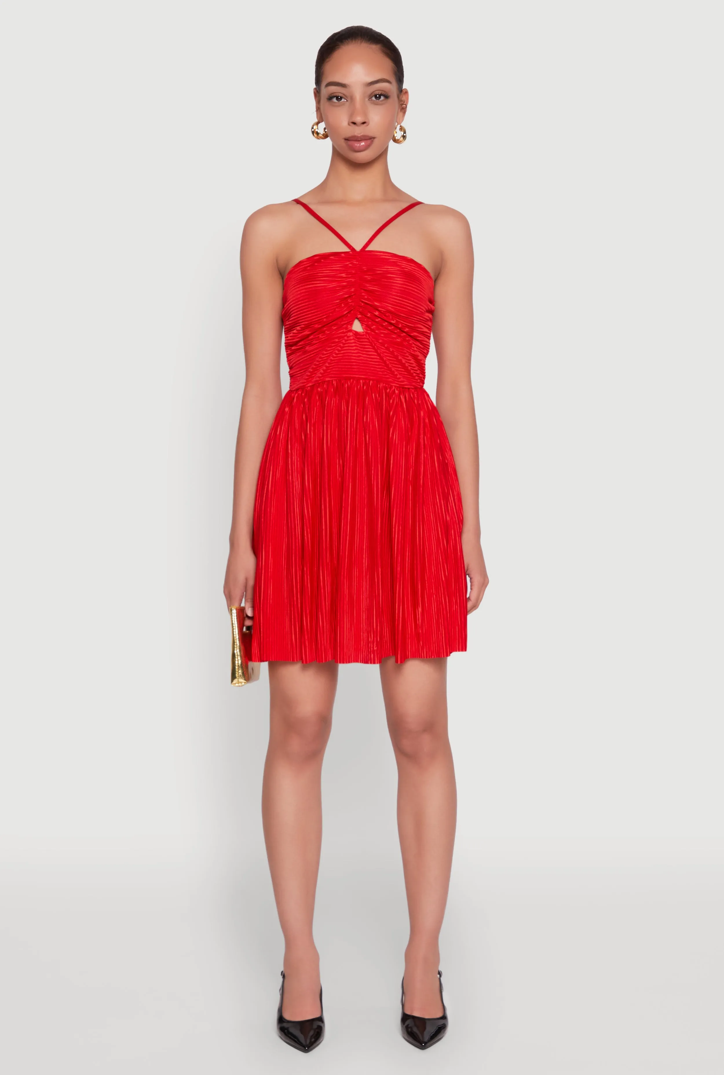 Plisse Keyhole Skater Dress sold by Rainbow product image thumbnail 2