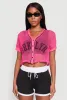 Fishnet Brklyn Graphic Cropped Baseball Tee sold by Rainbow