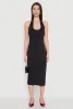 Side Slit Halter Neck Midi Dress sold by Rainbow