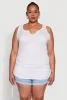Plus Size Notch Neck Drawstring Side Tank Top sold by Rainbow