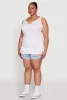Plus Size Notch Neck Drawstring Side Tank Top sold by Rainbow
