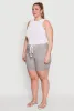 Plus Size Rope Belted Shorts sold by Rainbow