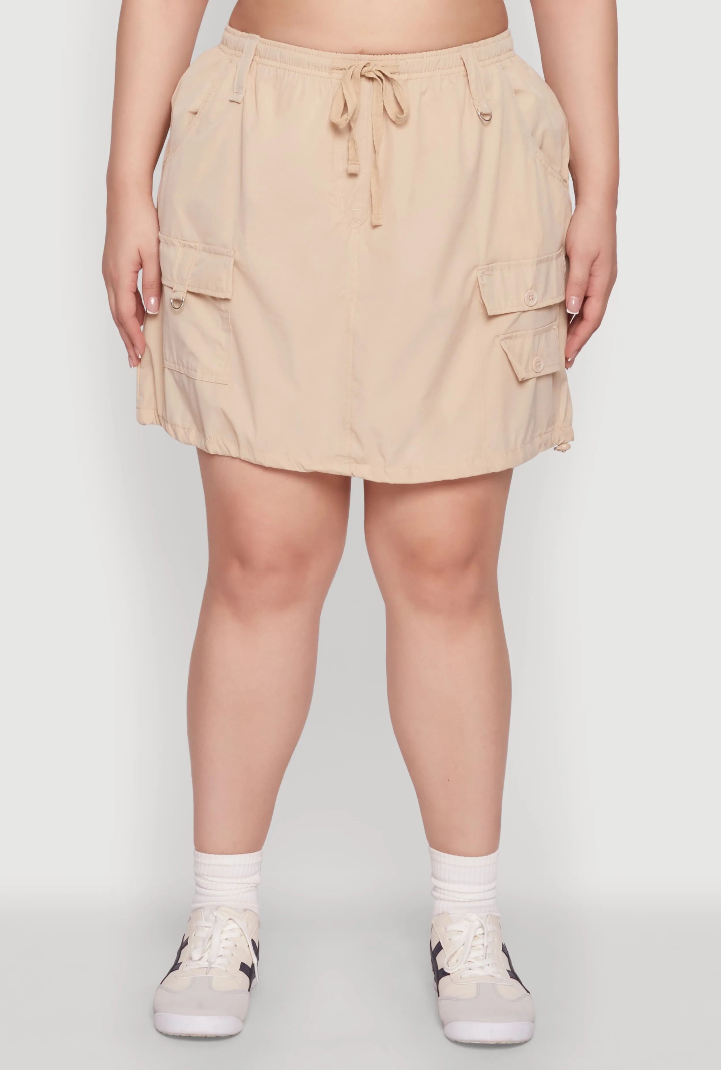 Plus Size Drawstring Waist Cargo Skirt sold by Rainbow product image thumbnail 3