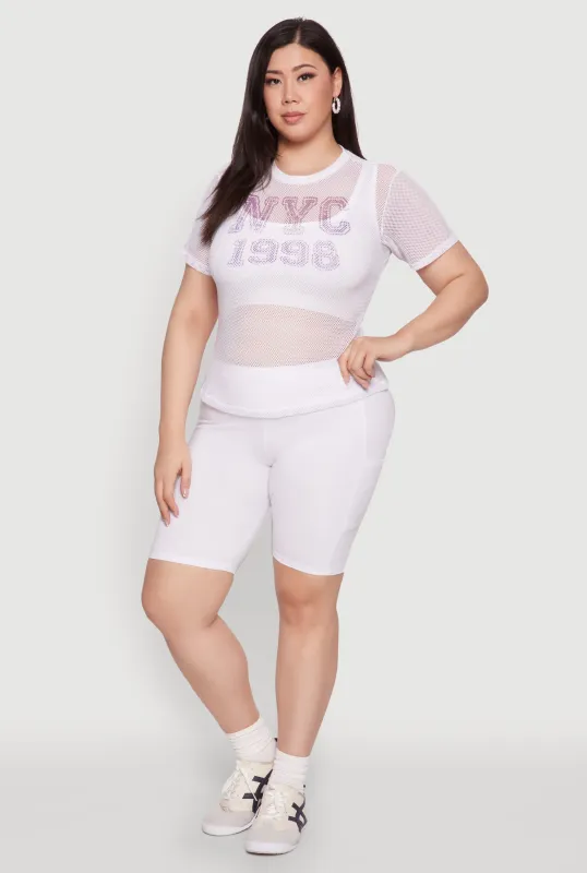 Plus Size NYC 1998 Fishnet Top sold by Rainbow
