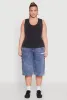 Plus Size Seamless Mineral Wash V Neck Tank Top sold by Rainbow